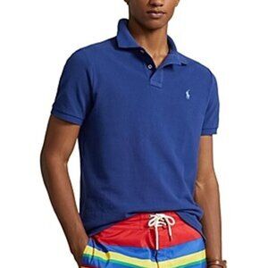 Polo Ralph Lauren Mens Classic Fit Cotton Blend Polo Shirt Royal Blue XL NEW